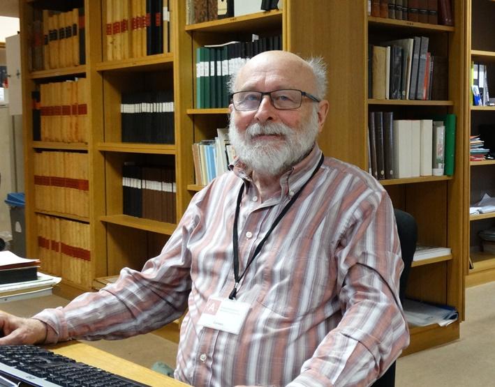 Cyreen Knockaert at work at the Hendrik Conscience Library