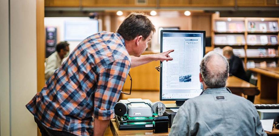 Lichtkrant in de leeszaal